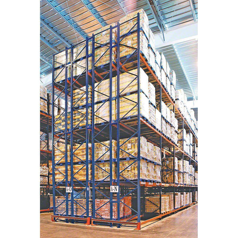 Double deep pallet racking